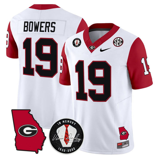 Brock Bowers Jersey #19 Georgia Bulldogs 2025 Limited Stitched White