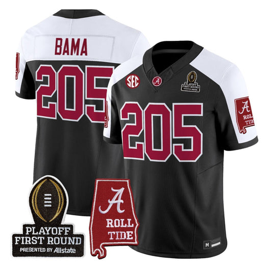 Bama Jersey #205 Alabama Crimson 2025 Playoff First Round Stitched