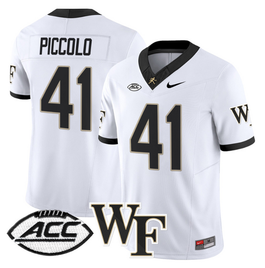 Brian Piccolo Jersey #41 Wake Forest Demon Deacons 2024 Stitched White