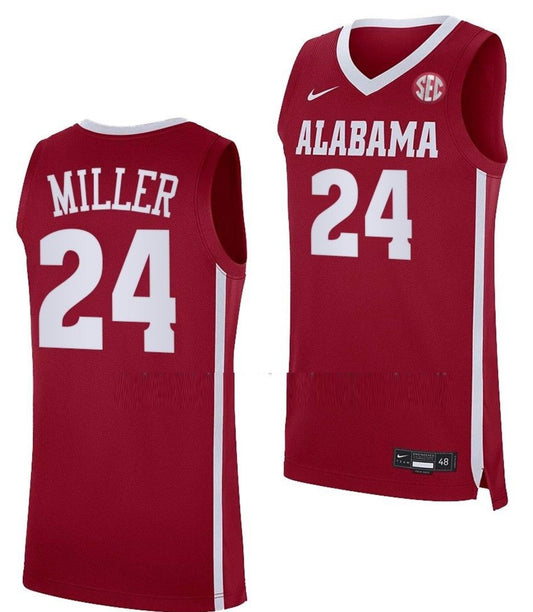 Brandon Miller Jersey Alabama Crimson Tide College Basketball Crimson #24
