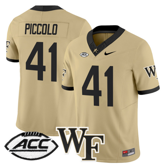 Brian Piccolo Jersey #41 Wake Forest Demon Deacons 2024 Stitched Gold
