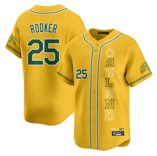 Brent Rooker Jersey #25 Oakland Athletics City Connect Concept Stitched Yellow