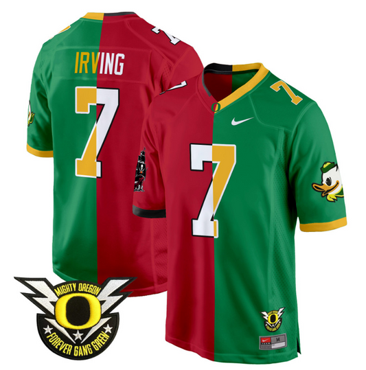 Bucky Irving Jersey #7 Oregon Ducks Split Game College Football All Stitched