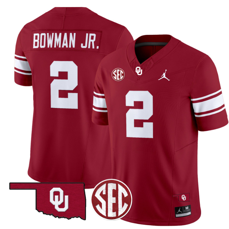 Billy Bowman Jr Jersey #2 Oklahoma Sooners Football Throwback Vapor Limited Stitched Crimson