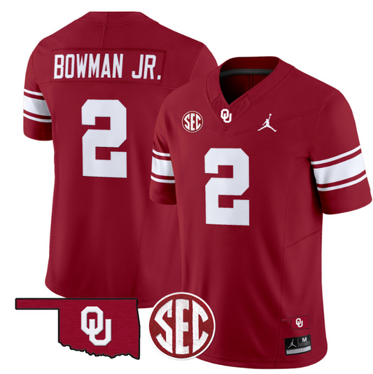 Billy Bowman Jr Jersey #2 Oklahoma Sooners Football Throwback Vapor Limited Stitched Crimson