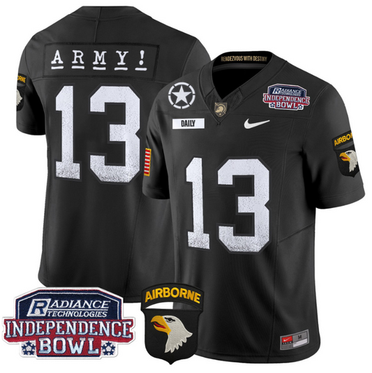 Bryson Daily Jersey #13 Army Black Knights Independence Bowl Patch Black