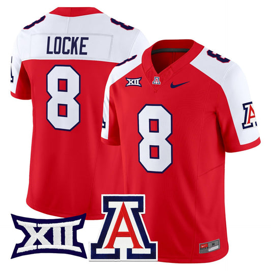 Braedyn Locke Jersey #8 Arizona Wildcats 2025 Limited Stitched Red Alternate