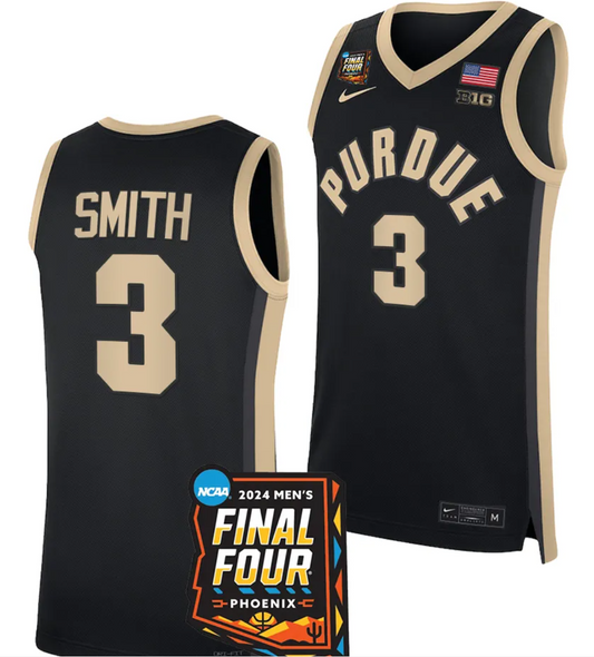 Braden Smith Jersey #3 Purdue Boilermakers 2024 NCAA March Madness Final Four Basketball Black