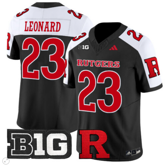 Brian Leonard Jersey #23 Rutgers Scarlet Knights Vapor Limited Football Black Alternate