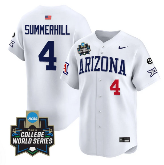 Brendan Summerhill Jersey #4 Arizona Wildcats 2025 World Series Stitched White