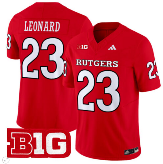 Brian Leonard Jersey #23 Rutgers Scarlet Knights Vapor Limited Football Red