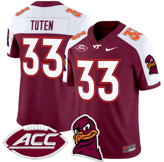 Bhayshul Tuten Jersey #33 Virginia Tech Hokies Vapor Limited College Football Maroon Alternate