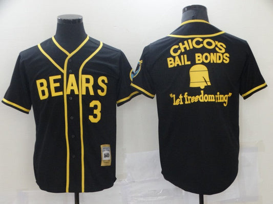 Bad News Bears Jersey Movie 1976 Chico's Bail Bonds 3 Kelly Leak Movie Baseball Jersey