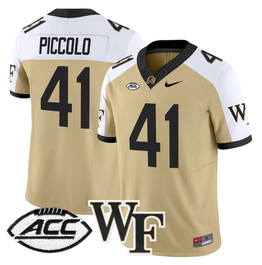 Brian Piccolo Jersey #41 Wake Forest Demon Deacons 2024 Stitched Gold Alternate