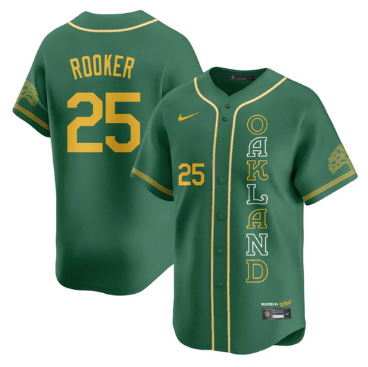 Brent Rooker Jersey #25 Oakland Athletics City Connect Concept Stitched Green