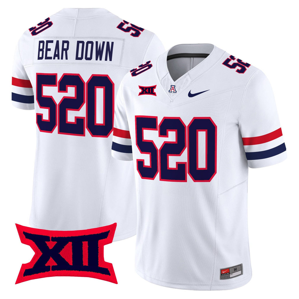 Bear Down Jersey #520 Arizona Wildcats 2025 Vapor Limited Stitched White