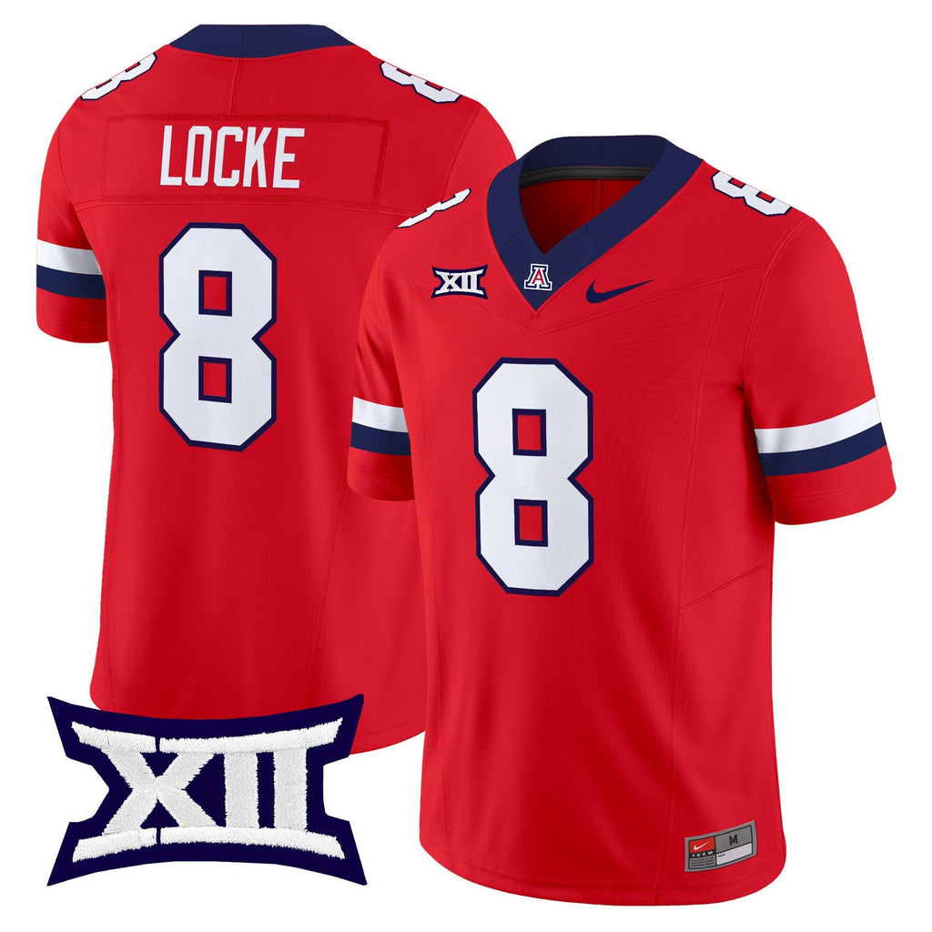 Braedyn Locke Jersey #8 Arizona Wildcats 2025 Vapor Limited Stitched Red