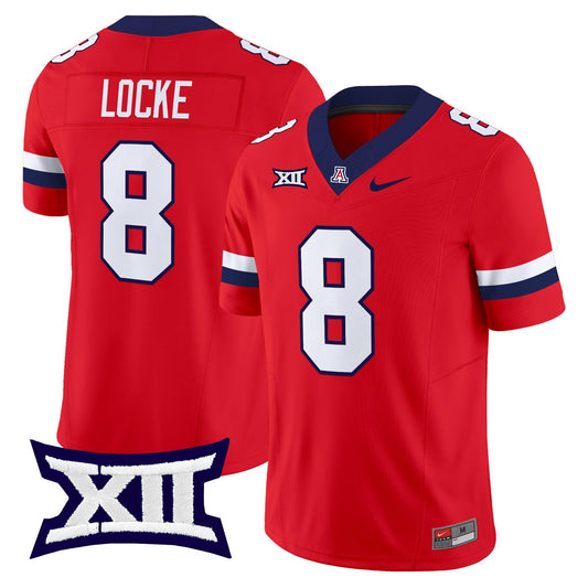 Braedyn Locke Jersey #8 Arizona Wildcats 2025 Vapor Limited Stitched Red
