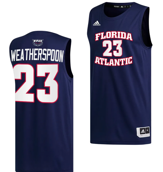 Brandon Weatherspoon Jersey #23 FAU Owls College Basketball Replica Navy