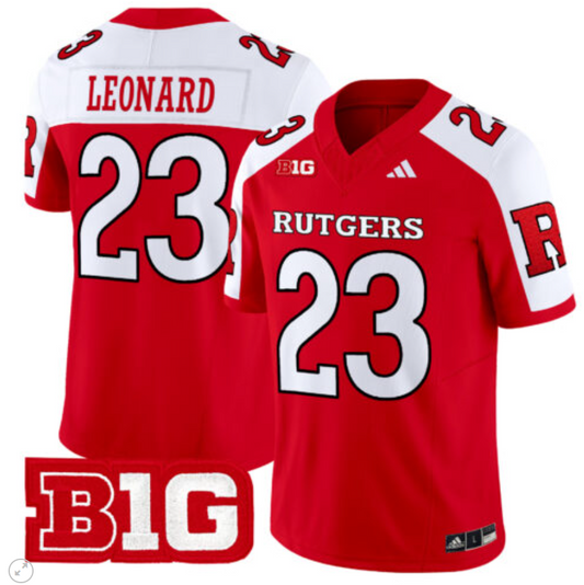 Brian Leonard Jersey #23 Rutgers Scarlet Knights Vapor Limited Football Red Alternate