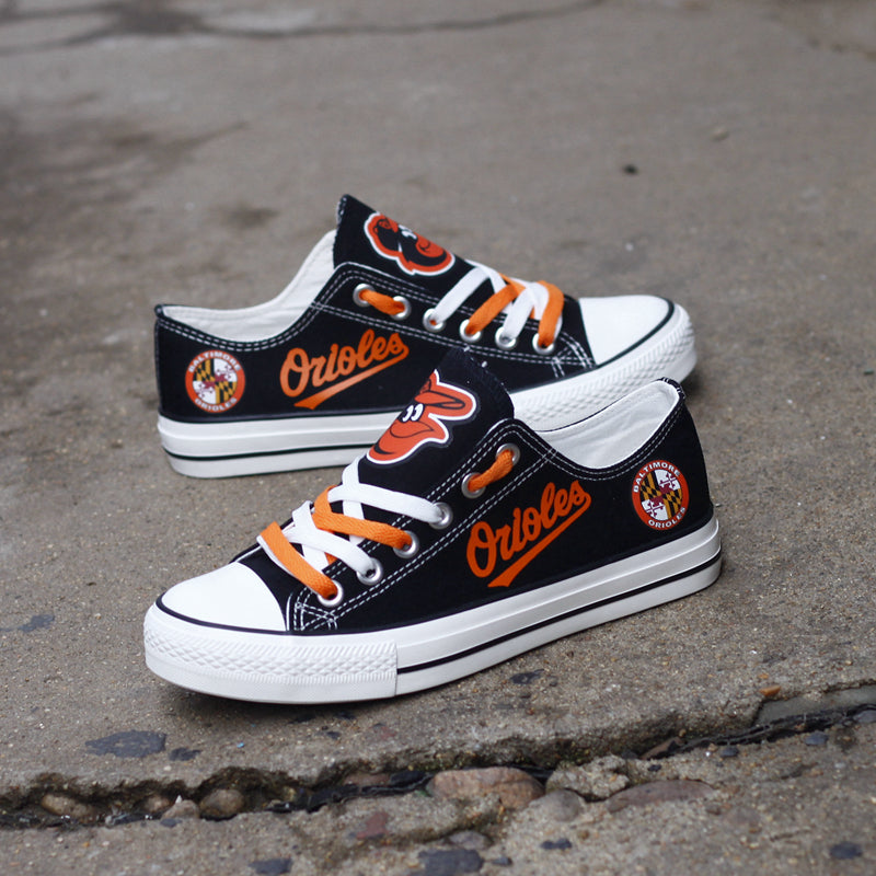 Baltimore Orioles Limited Print MLB Baseball Fans Low Top Canvas Shoes Sport Sneakers 2