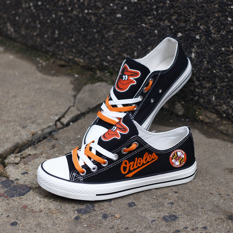 Baltimore Orioles Limited Print MLB Baseball Fans Low Top Canvas Shoes Sport Sneakers 2