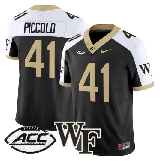 Brian Piccolo Jersey #41 Wake Forest Demon Deacons 2024 Stitched Black Alternate