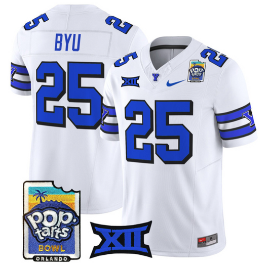 BYU Jersey #25 BYU Cougars 2025 Pop-Tarts Patch Vapor Limited Stitched