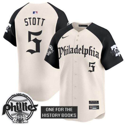 Bryson Stott Jersey #5 Phillies Retro Newspaper Edition Vapor Premier Limited Stitched Alternate