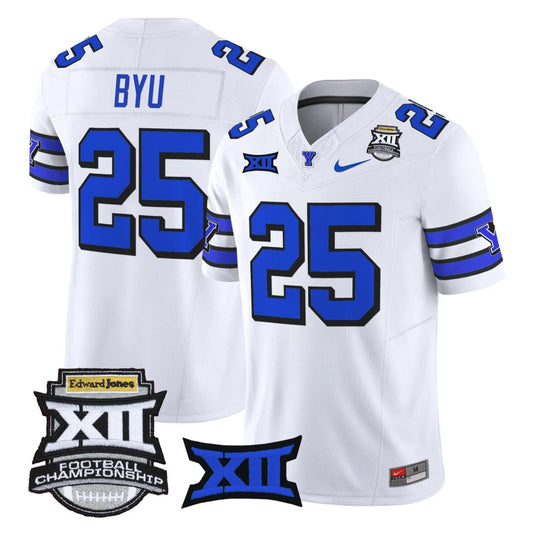 BYU Jersey #25 BYU Cougars 2025 Big 12 Championship Vapor Stitched