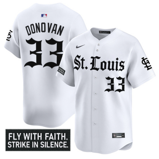 Brendan Donovan Jersey #33 St. Louis Cardinals Gothic Legacy Edition Vapor Stitched White
