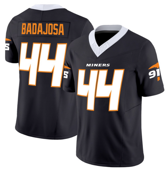 Badajosa #44 UTEP Miners Football Dark Navy Jersey All Stitched