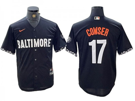 Baltimore Orioles #17 Colton Cowser Black City Connect Jersey