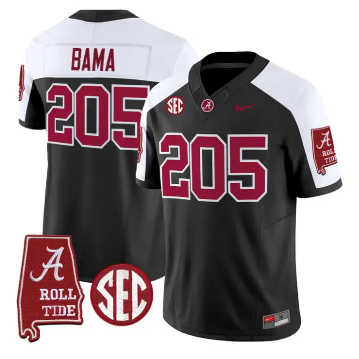 Bama Jersey #205 Alabama Crimson 2026 SEC Patch Stitched