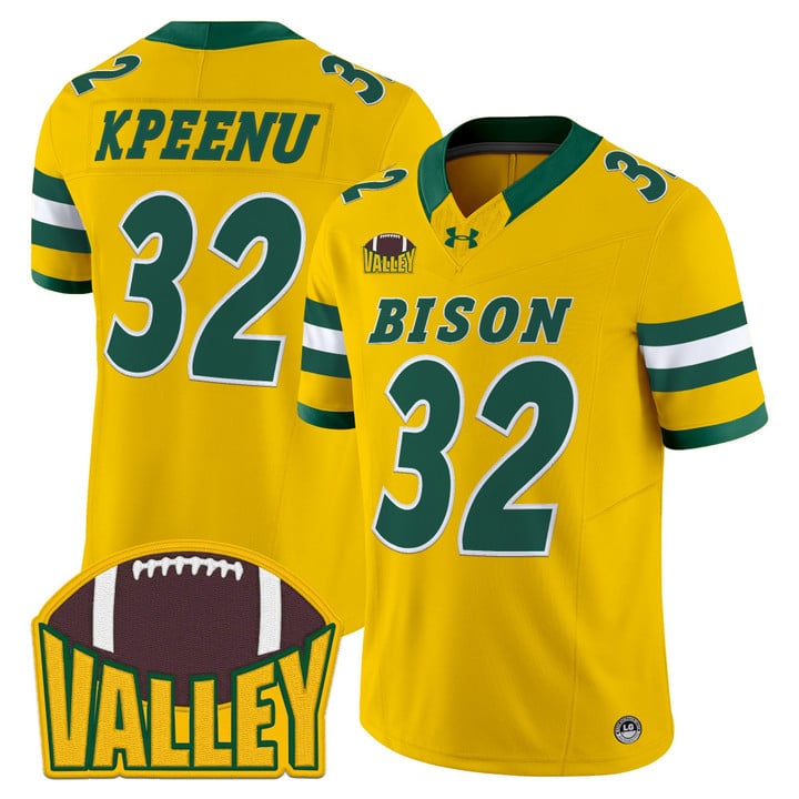Barry Kpeenu Jersey #32 North Dakota State Bison 2025 Limited Stitched