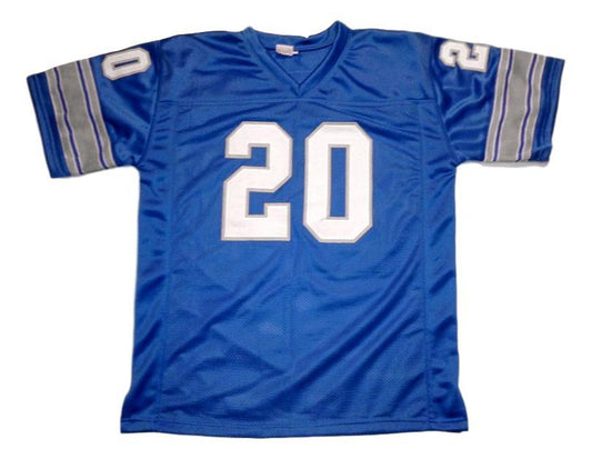 Barry Sanders Jersey #20 Custom Unsigned Football Jerseys Stitched Blue