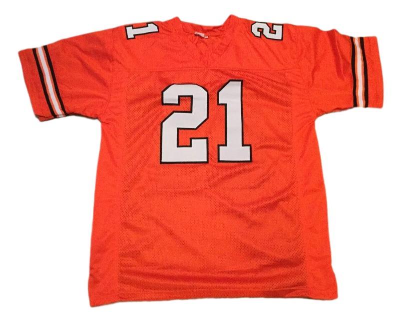 Barry Sanders Jersey #21 Custom Unsigned Football Jerseys Stitched Orange