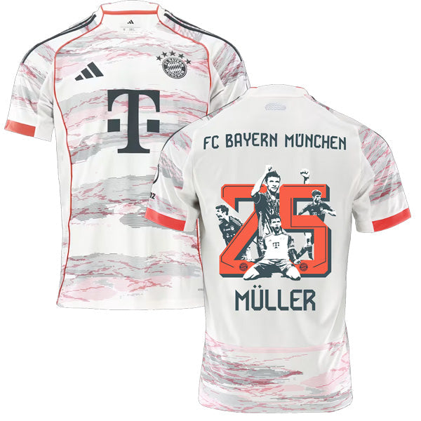 Harry Kane #9 Bayern Munich 2025-26 Away Men Jersey – White