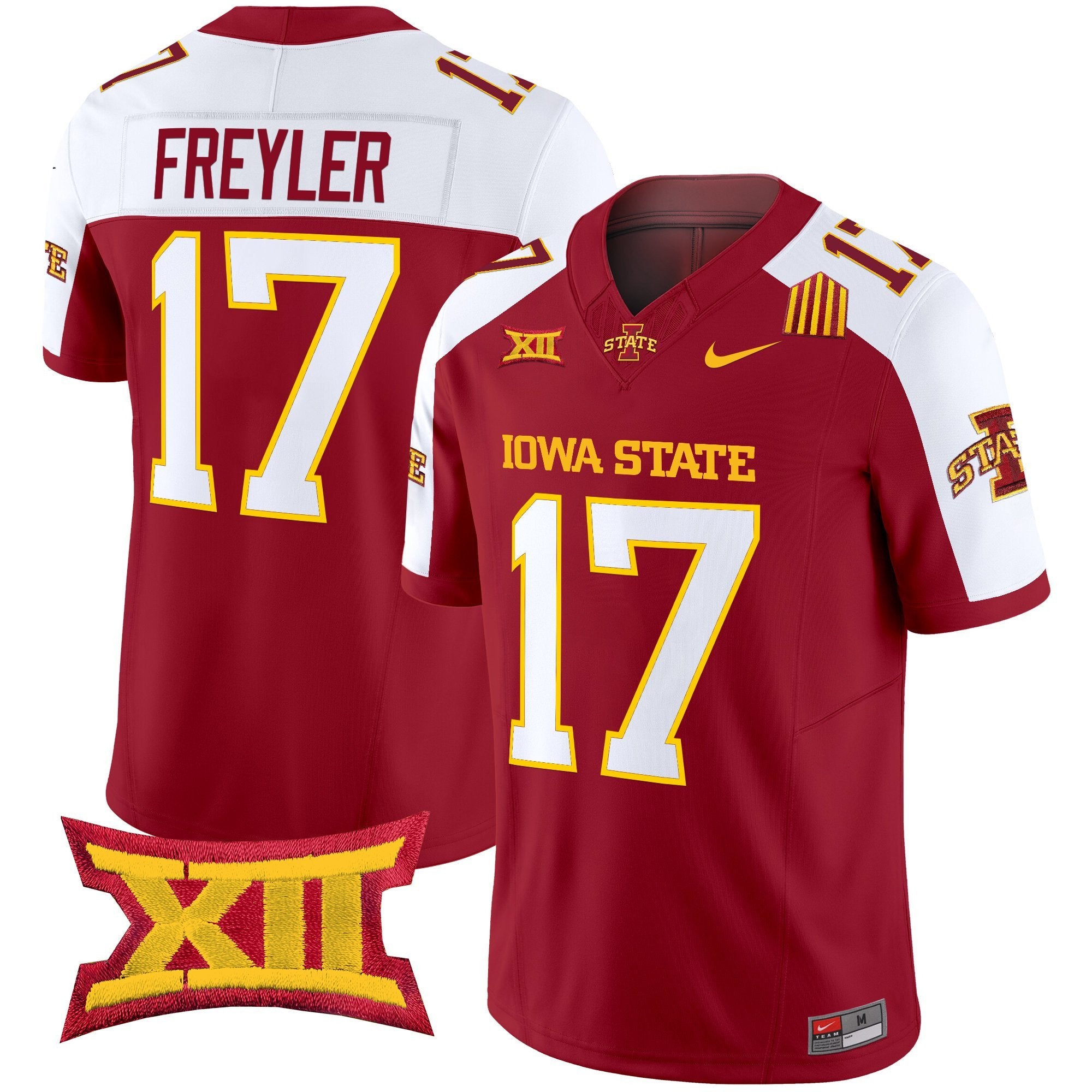 Beau Freyler Jersey #17 Iowa State Cyclones 2025 Stitched Cardinal Alternate