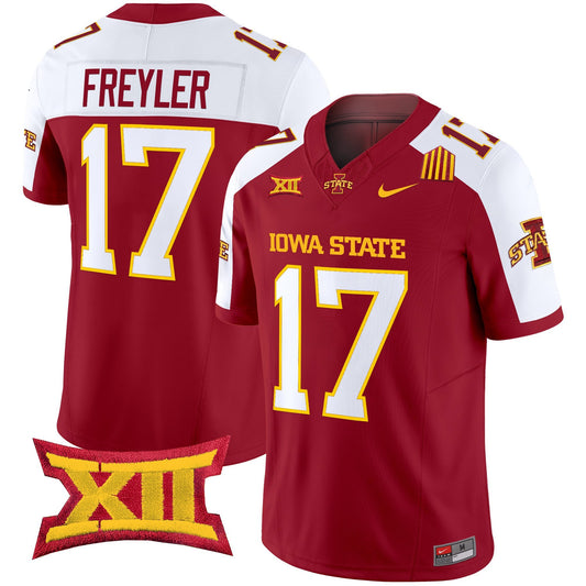 Beau Freyler Jersey #17 Iowa State Cyclones 2025 Stitched Cardinal Alternate