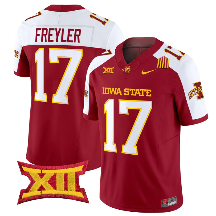 Beau Freyler Jersey #17 Iowa State Cyclones 2025 Limited Stitched Cardinal Alter