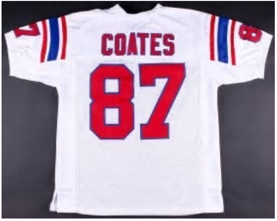 Ben Coates Jersey New England Patriots Custom Throwback Football White
