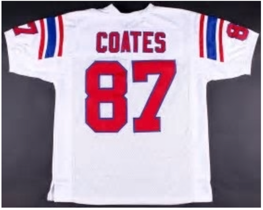 Ben Coates Jersey New England Patriots Custom Throwback Football White