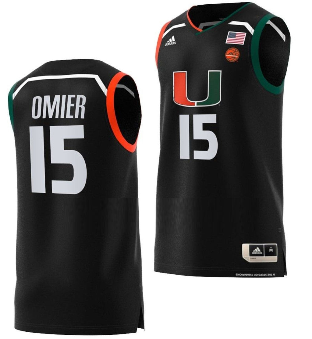 Bensley Joseph Jersey Miami Hurricanes College Basketball Swingman Black #15