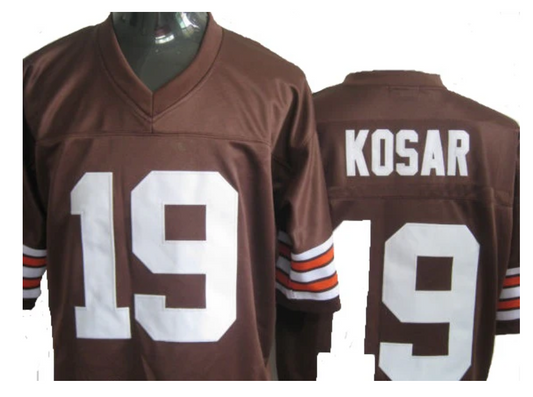 Bernie Kosar Jersey Cleveland Browns Custom Throwback Football Brown