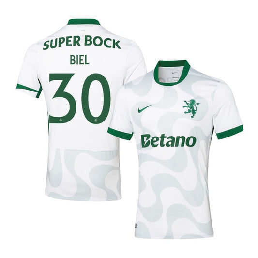 Biel Teixeira 30 Sporting CP 2025-26 Third Match Jersey – White