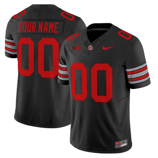 Custom Ohio State Buckeyes Jersey Heritage Stripe 2025-26 Limited Stitched Black