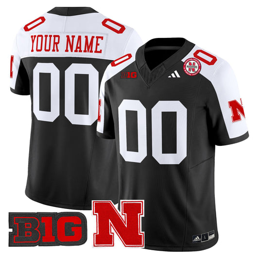 Custom Nebraska Cornhuskers Jersey Name, Number 2025 Stitched Black Alternate