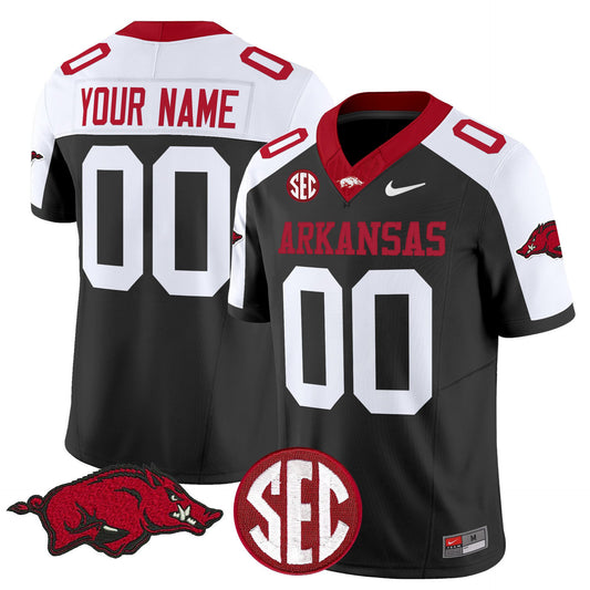 Custom Arkansas Razorbacks Jersey Name, Number Limited Stitched Black Alternate