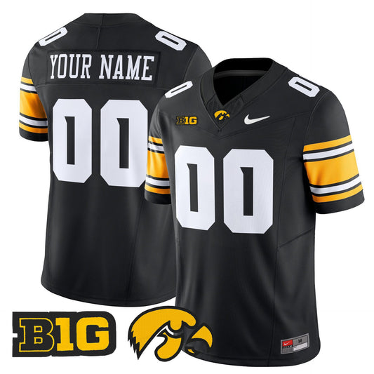 Custom Iowa Hawkeyes Jersey Name, Number  2025 Limited Stitched Black